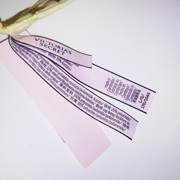 Victoria Secret Lingerie Teddy One Piece Bodysuit Yellow Wicked Lace Fairy Cotta - Picture 16 of 16